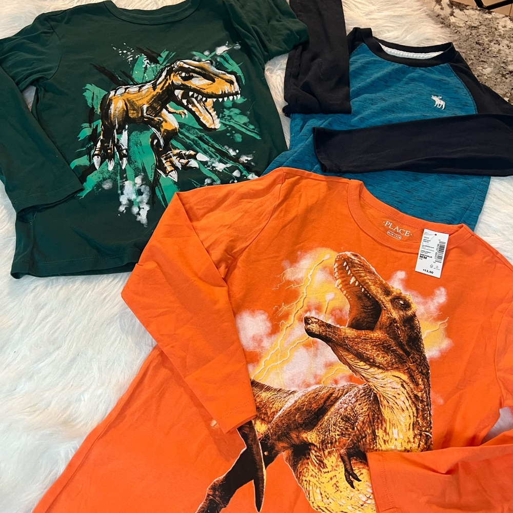 Place Kids Long Sleeve Shirts - Orange, Green, Blue